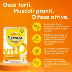Supradyn Expert Vitamina D Integratore con Vitamina D3 K2, 30 Compresse Assorbimento Ottimizzato