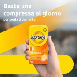 Supradyn Ricarica - Integratore multivitaminico contro la stanchezza, 30 compresse effervescenti
