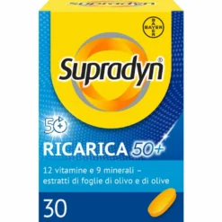 Supradyn Ricarica 50+ - Integratore multivitaminico per l'energia e il benessere, 30 compresse