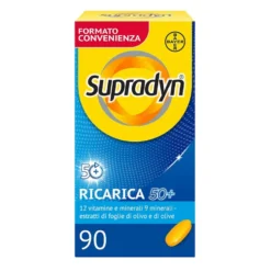 Supradyn Ricarica 50+ - Integratore di vitamine e minerali per l'energia, 90 compresse