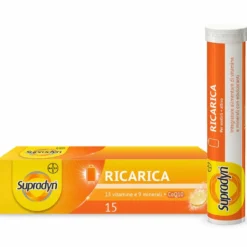 Supradyn Ricarica - Integratore multivitaminico contro la stanchezza, 15 compresse effervescenti
