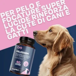 Suprapet Peloderm Cani e Gatti Integratore Perdita di Pelo, 90 Compresse