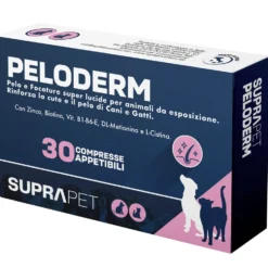 Suprapet Peloderm Cani e Gatti Integratore Perdita di Pelo, 30 Compresse
