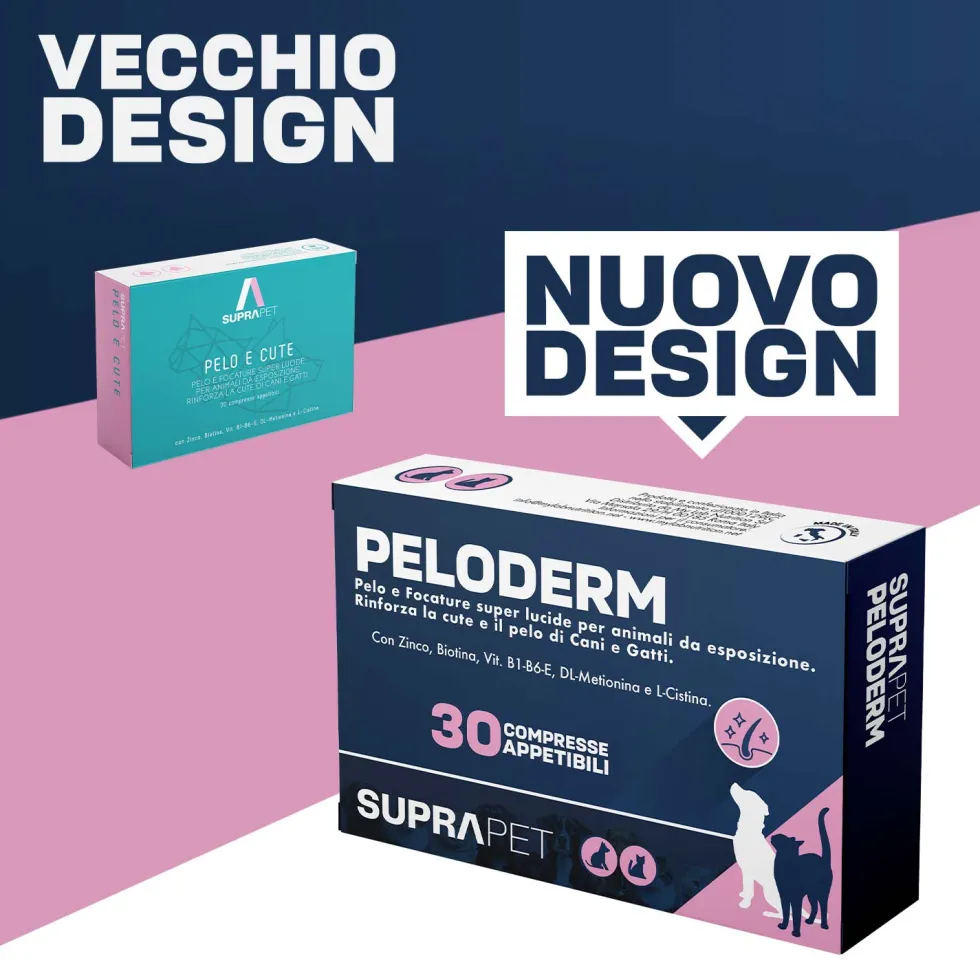 Suprapet Peloderm Cani e Gatti Integratore Perdita di Pelo, 30 Compresse