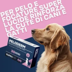 Suprapet Peloderm Cani e Gatti Integratore Perdita di Pelo, 30 Compresse