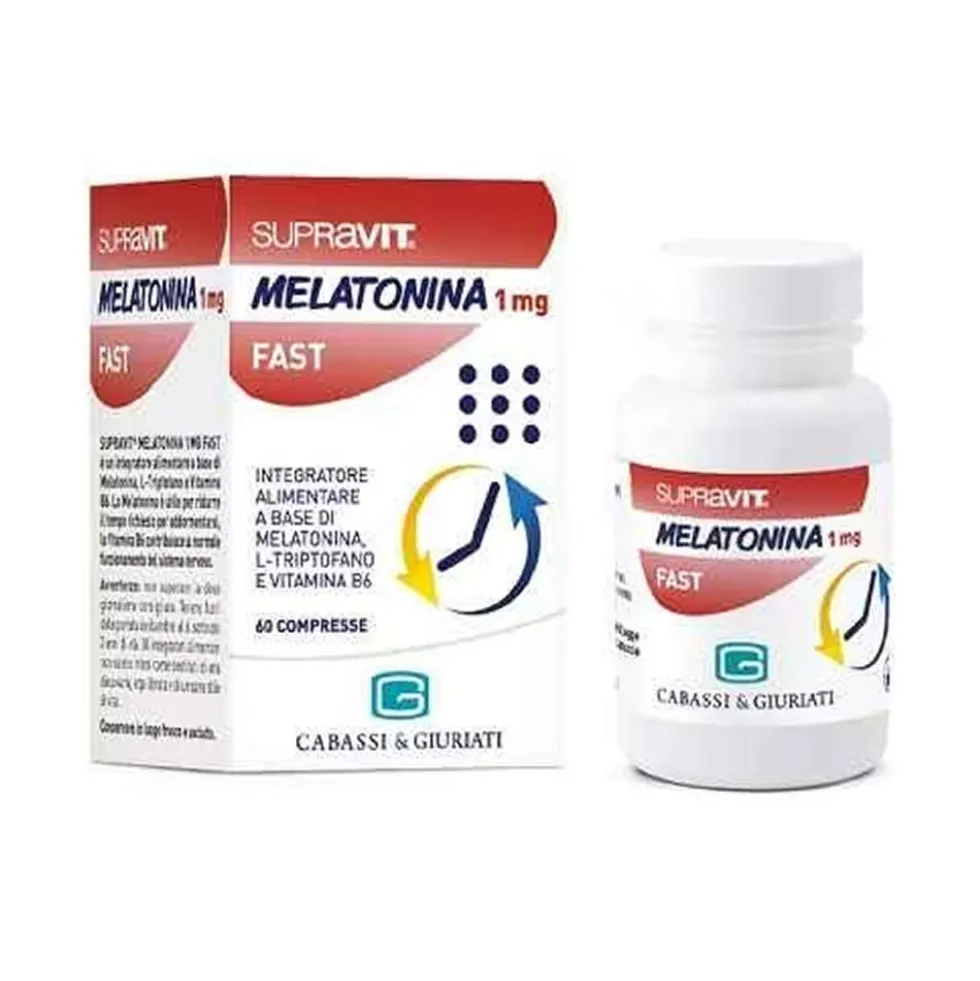 Supravit Fast Melatonina 1 mg Integratore Alimentare 60 Compresse