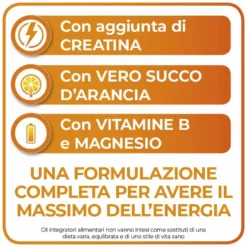 Sustenium Plus Integratore Energizzante con Creatina Succo d'Arancia, 12 Bustine