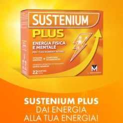 Sustenium Plus Integratore Energizzante con Vitamine Minerali e Aminoacidi, 22 Bustine
