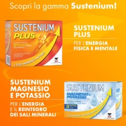 Sustenium Plus 50+ - Integratore energizzante per l'energia fisica e mentale, 24 bustine