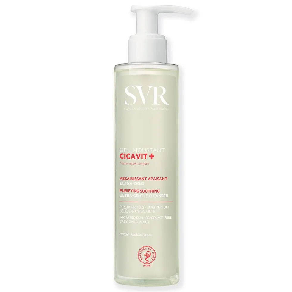 SVR Cicavit+ - Gel Moussant Detergente Igienizzante Lenitivo Delicato, 200ml