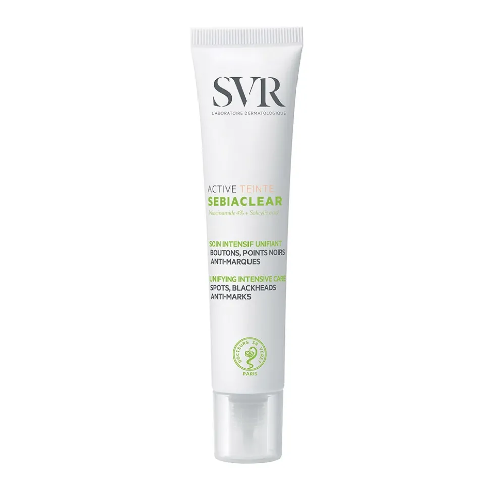 SVR Sebiaclear Active Teinté - Crema colorata anti-imperfezioni per la pelle acneica, 40 ml
