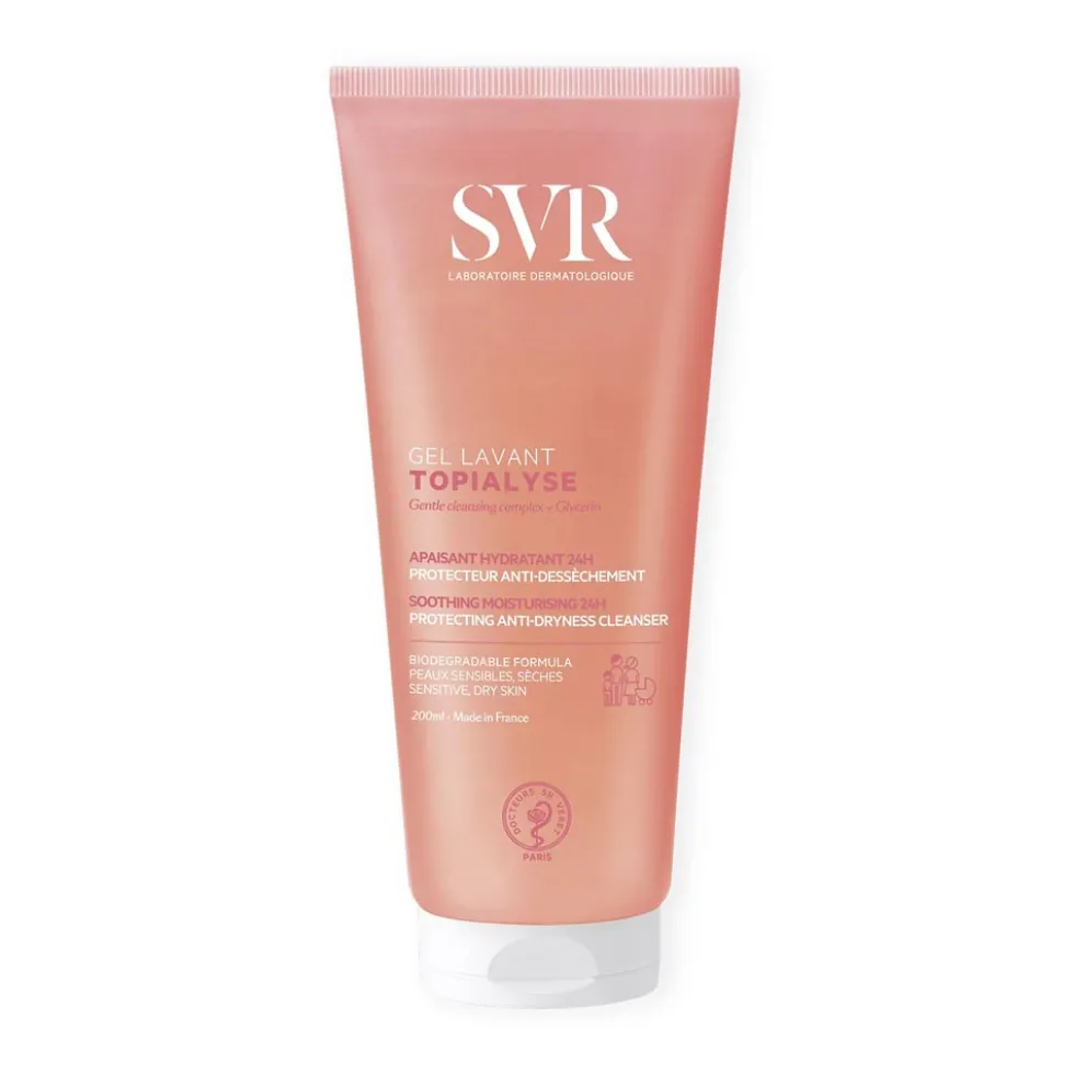 SVR Topialyse - Gel Lavant Detergente Lenitivo Idratante Anti-Secchezza, 200ml