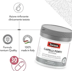 Swisse Beauty - Capelli Forti Donna Integratore, 30 Compresse
