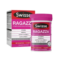 Swisse Multivitaminico ragazza - Integratore alimentare per l'energia e le difese, 60 compresse