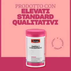 Swisse Omega 3 Concentrato - Integratore per la funzione cardiaca e i trigliceridi, 60 capsule