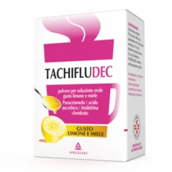 Tachifludec Polvere per Soluzione Orale per Influenza Raffreddore e Decongestionante Gusto Limone e Miele, 10 Bustine