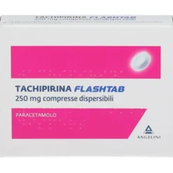 Tachipirina Flashtab compresse 250 mg - Antipiretico per la febbre e il dolore, 12 compresse