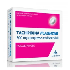 Tachipirina Flashtab compresse 500 mg - Antipiretico orodispersibile per dolore e febbre, 16 compresse