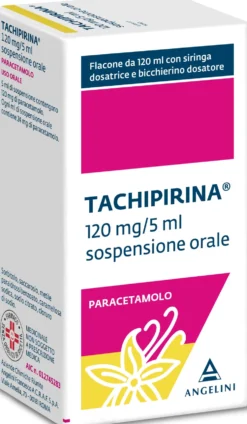 Tachipirina 120mg/5ml Sospensione Orale di Paracetamolo Antipiretico e Analgesico, 120ml