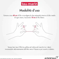 Tau-marin Tau Classic - Filo interdentale non cerato per la rimozione della placca, 50 m