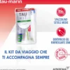 Tau-marin Tau-Kit Medio - Kit da viaggio per l'igiene orale, 1 spazzolino e dentifricio da 20 ml