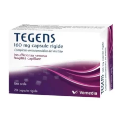 Tegens 160mg Insufficienza Venosa e Fragilità Capillare, 20 Capsule Rigide
