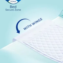 Tena Bed Plus Secure Zone - Traversa assorbente con ali per il letto, 20 pezzi da 180x80 cm