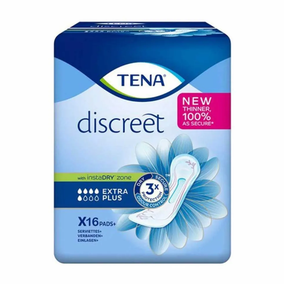 Tena Discreet - Extra Plus Assorbente Perdite Urinarie Incontinenza, 16 Pezzi