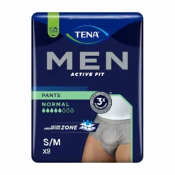 Tena Men Active Fit - Mutandine assorbenti per l'incontinenza maschile taglia S/M, 9 pezzi