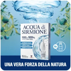 Terme di Sirmione Acqua di Sirmione - Spray nasale per il naso chiuso, 6 flaconcini da 15 ml
