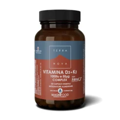 Terranova Benessere Ossa - Vitamina D3 + K2 Complex Integratore, 50 Capsule