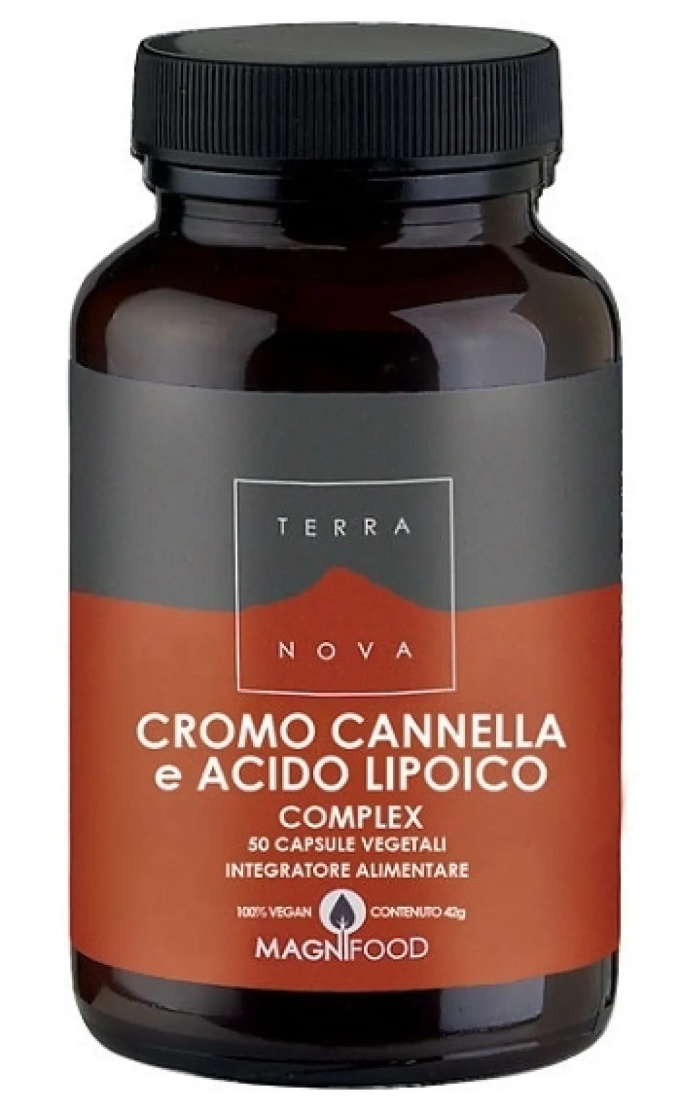 Terranova Supporti Specifici - Cromo Cannella e Acido Lipoico, 50 Capsule