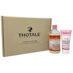Thotale Rosa Canina e Melograno - Cofanetto idratante con bagnoschiuma e crema mani, 400ml e 100ml