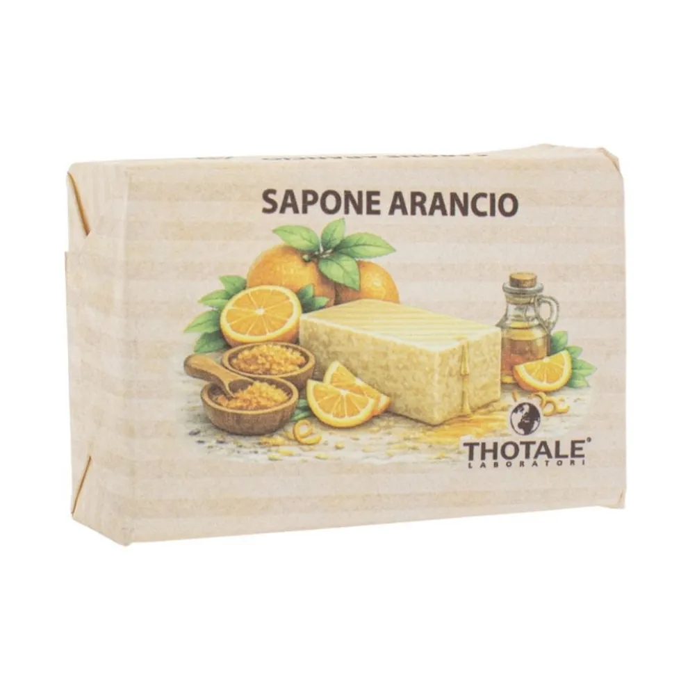 Thotale Saponetta all'arancio detergente per corpo e mani, 100 g