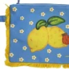 Thun Pochette azzurra con decorazione di limoni e coccinella, 1 pochette