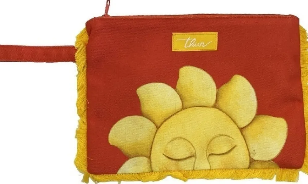 Thun Pochette rossa con motivo Sole, 1 pochette