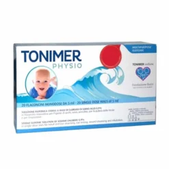 Tonimer Physio - Soluzione isotonica per l'igiene di occhi, naso e orecchie, 20 flaconcini da 5 ml