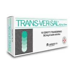 Transversal 20mm/36,3mg Dischetti Acido Salicilico Trattamento Verruche Calli e Duroni, 10 Cerotti