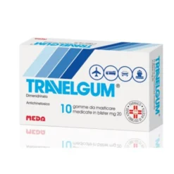 Travelgum 20 mg Dimenidrinato Antichinetosico, 10 Gomme da Masticare