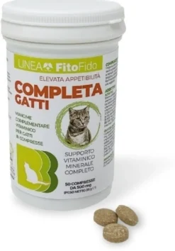Trebifarma Completo - Alimento complementare e ricostituente per gatti, 50 compresse