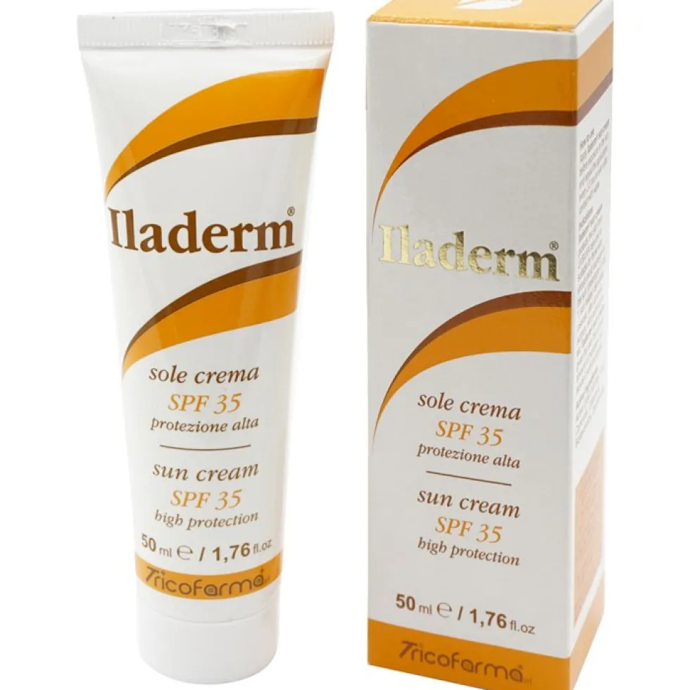 Tricofarma Iladerm Sole - Crema fotoprotettiva per il viso con SPF 35, 50 ml