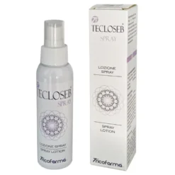 Tricofarma Tecloseb - lozione spray purificante per la pelle acneica, 100 ml