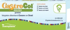 Tuscopharm Gastrocol Nausea Integratore in gomme da masticare per nausea e digestione, 34 g