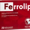 Uga Nutraceuticals Ferrolip - Integratore di ferro microincapsulato, 20 bustine orosolubili