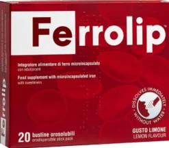 Uga Nutraceuticals Ferrolip - Integratore di ferro microincapsulato, 20 bustine orosolubili