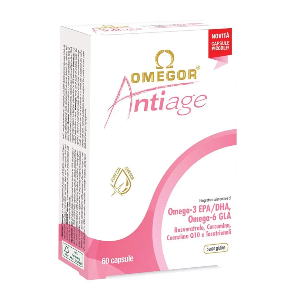 U.G.A Nutraceuticals Omegor Antiage Integratore Alimentare, 60 Capsule