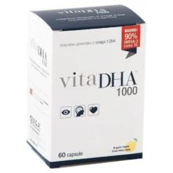 Uga Nutraceuticals VitaDHA 1000 - Integratore di DHA per trigliceridi e colesterolo, 60 capsule