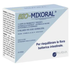 Up Pharma Bio Mixoral stick probiotici - Integratore per la flora intestinale, 15 stick da 3,5 g