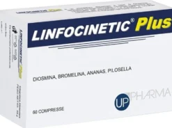 UP Pharma Linfocinetic Plus Integratore per microcircolo e drenaggio dei liquidi, 60 compresse