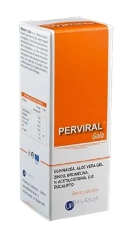 Up Pharma Perviral Gola - spray orale lenitivo per il benessere della gola, 30 ml